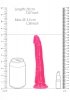 Dildo świecące w ciemności na przyssawce różowy 18 cm